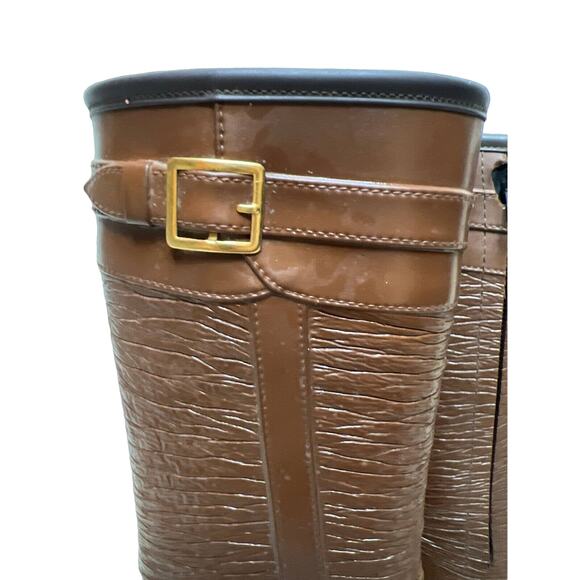 Vintage 60s Size 6 Mod Heeled Rain Boots Fleece Lined Made In USA Mid Calf - Picture 5 of 16